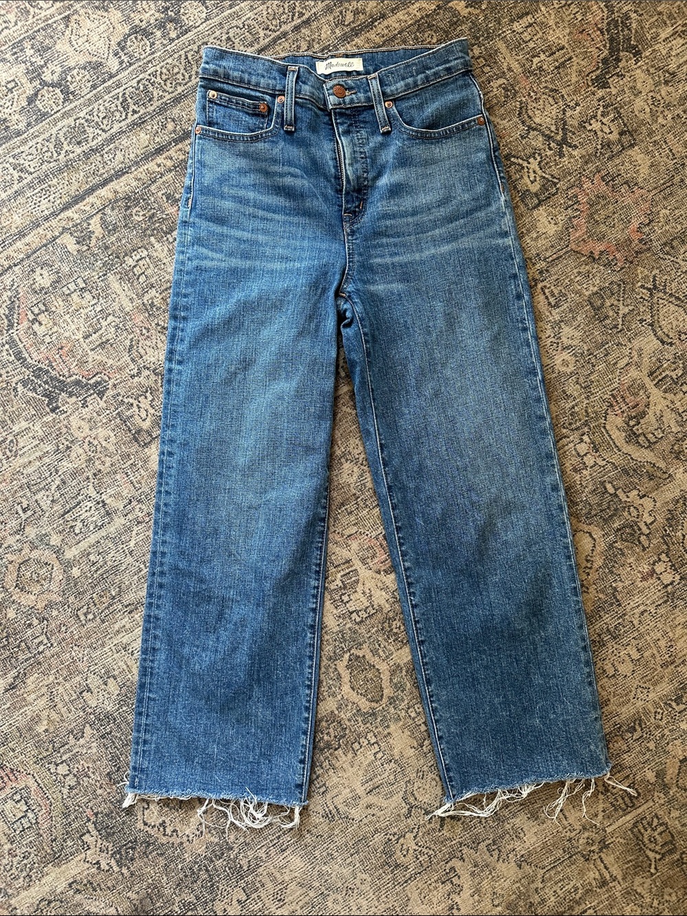 Madewell Slim Wide Leg Crop jeans. Size 25